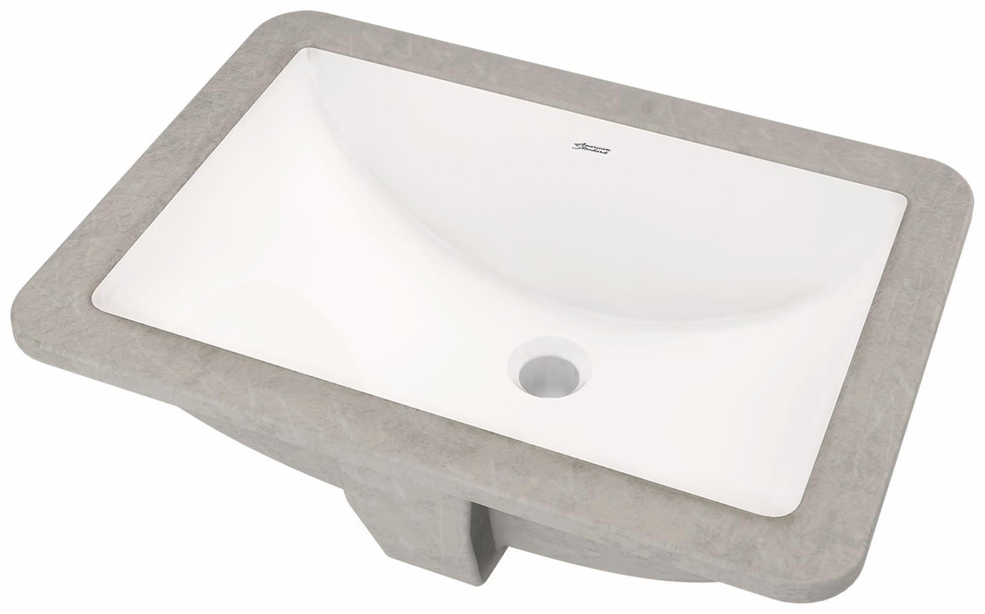 Studio Undermount Bathroom Sink White 0614000.020 American Standard
