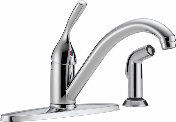 Classic Kitchen Faucet with Separate Spray - Chrome 400-DST Delta ...