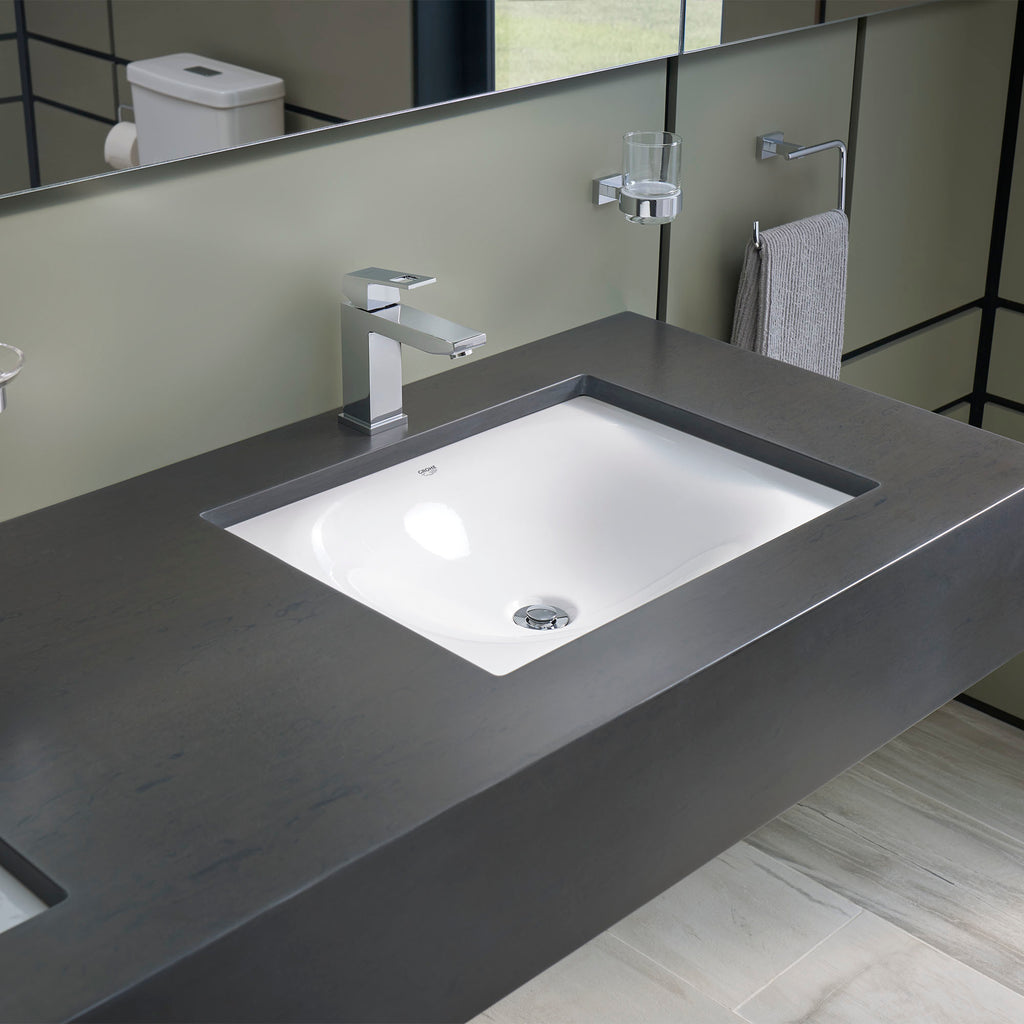 Grohe 23670000 Eurocube Single Hole Bathroom Faucet - Chrome | Plumbing ...