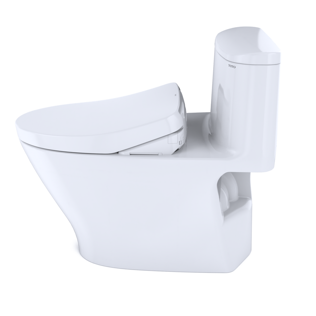 Toto MW6423056CEFGA#01 WASHLET®+ Nexus® One-Piece Elongated 1.28 GPF Toilet  with Auto Flush S550e Contemporary Bidet Seat - Cotton White