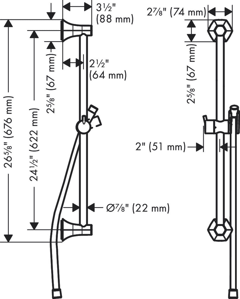 Accessoires: WallStoris, Wandstange 50 Cm, Art.-Nr. 27902670