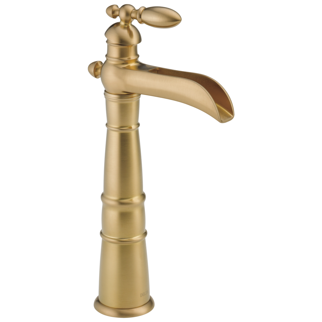 Delta 754LF-CZ Victorian Bathroom Vessel Sink Faucet with Channel Spou ...